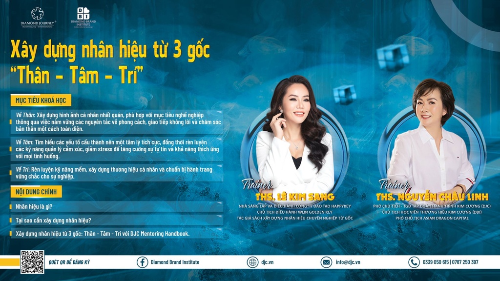 Khóa học Xây dựng nhân hiệu từ 3 gốc “Thân - Tâm - Trí” cho Gen Z