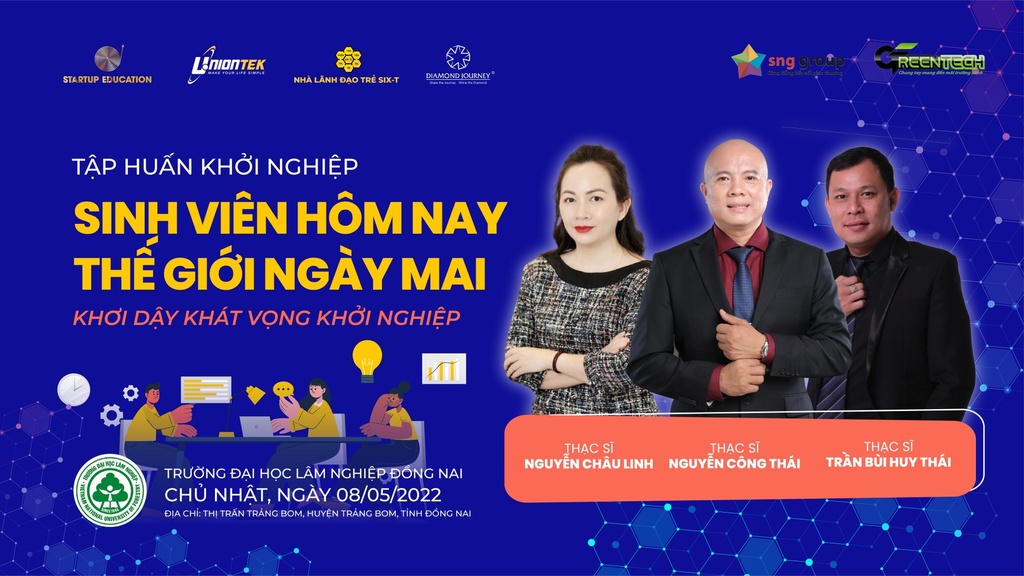 Tập huấn khởi nghiệp: Sinh viên hôm nay - Thế giới ngày mai_ĐH Lâm nghiệp Đồng Nai