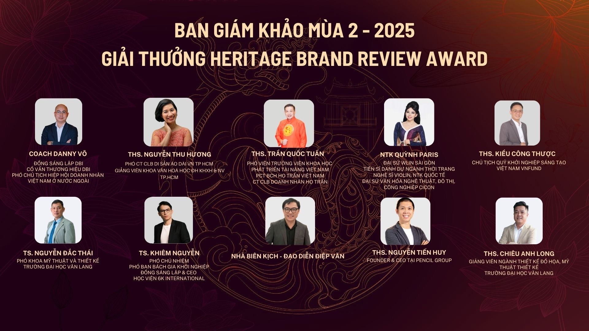 CÔNG BỐ DANH SÁCH BAN GIÁM KHẢO HERITAGE BRAND REVIEW AWARD 2025