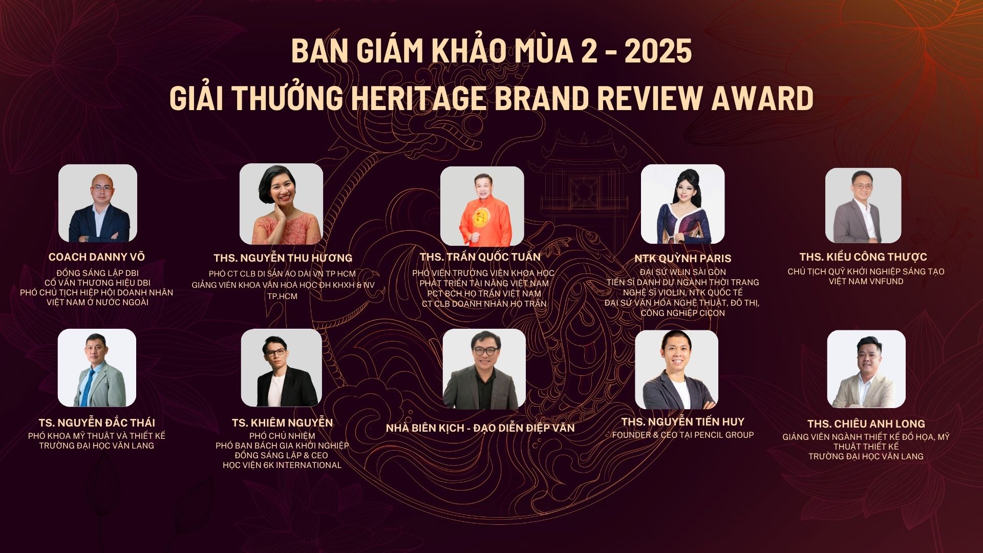 Công bố danh sách Ban Giám khảo Heritage Brand Review Award 2025