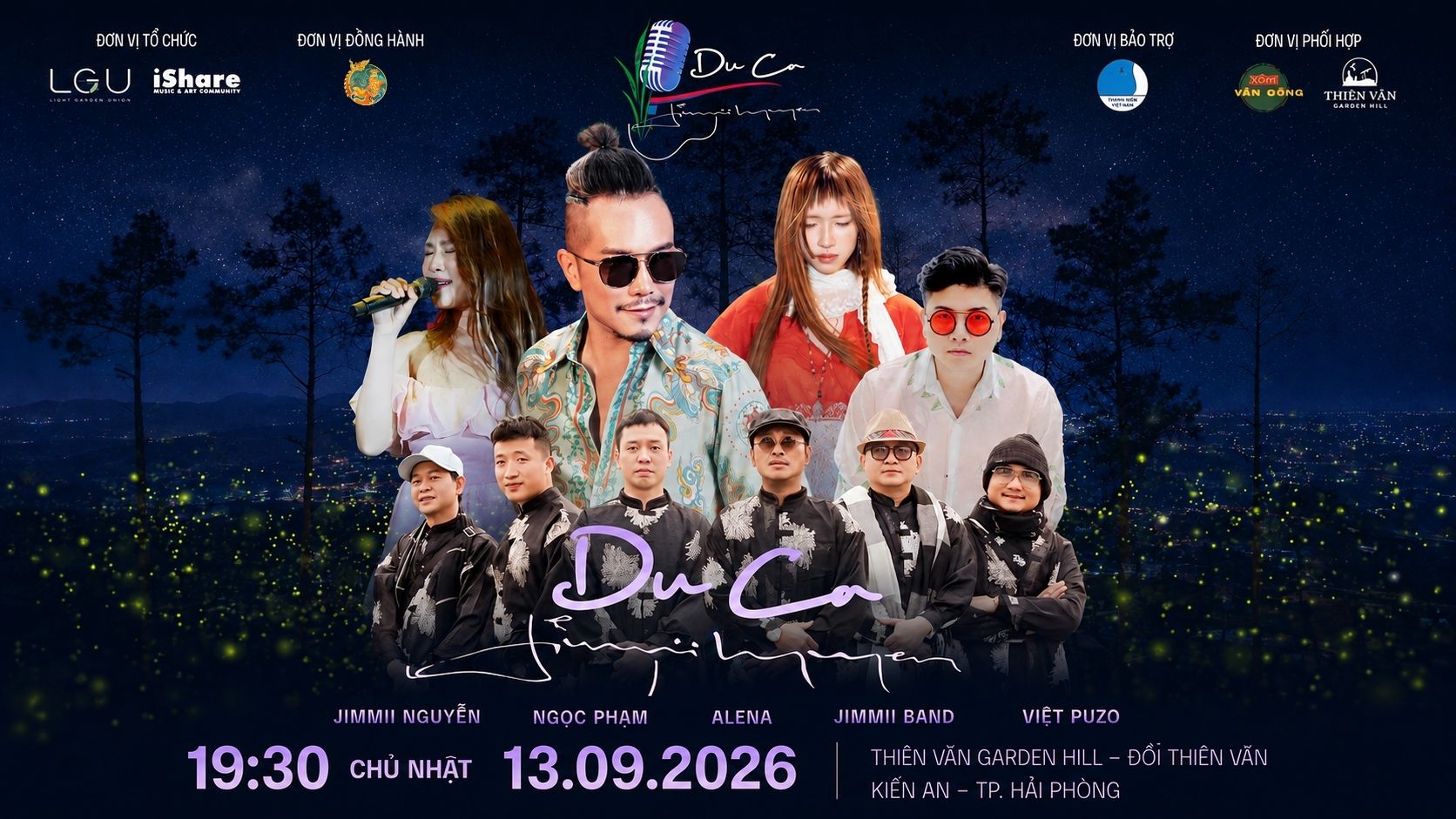 Du ca Jimmii Nguyễn: Một đêm nhạc giữa gió trời đồi Thiên Văn