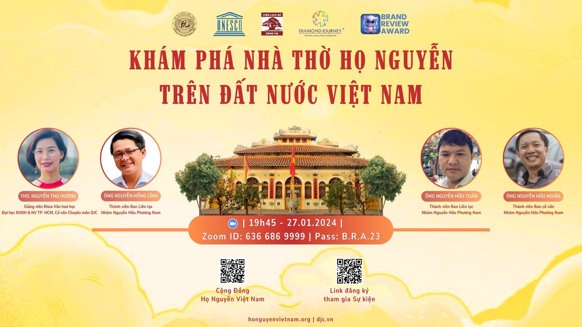 “Khám phá các nhà thờ Họ Nguyễn trên đất nước Việt Nam” - Tọa đàm Hành trình Quy tổ Quy tông Chấn hưng Nguyễn Tộc