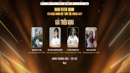 Giải Triển vọng Brand Review Award 2024 - Tạp chí Review Thương hiệu Muji